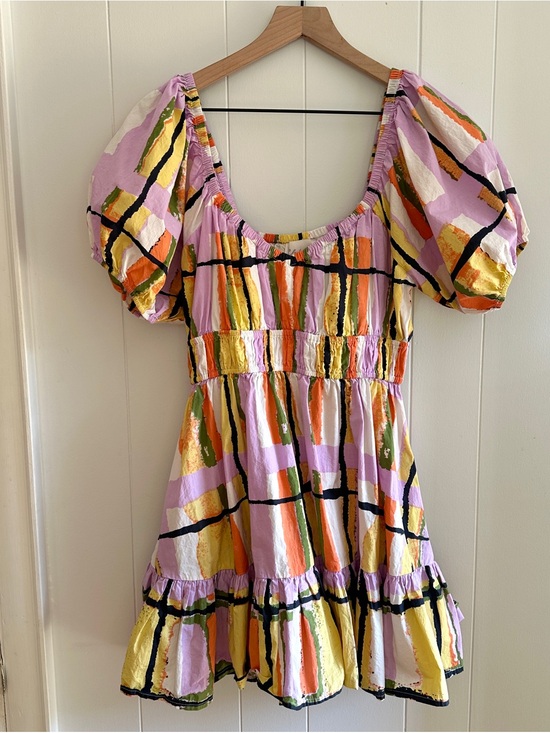 Cleobella Dresses & Skirts - Cleobella Iona Puff Sleeve Mini Dress Size Medium